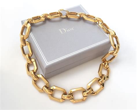 christian dior necklace|dior chunky necklace.